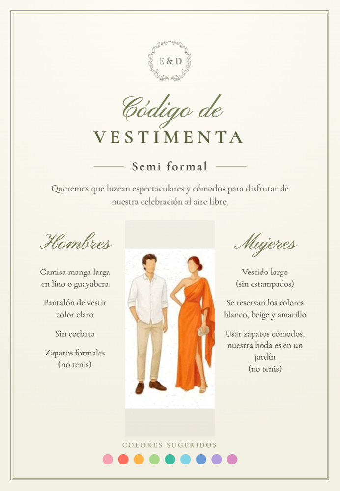 Código de Vestimenta: Semi formal